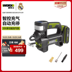 威克士 WU092 20V锂电 2.0Ah单电 车载充气泵