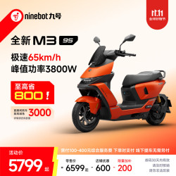 九号 M3 95 电动摩托车 铅酸电池 智能  72V32Ah
