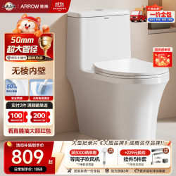 箭牌 12634 喷射虹吸式无棱内壁 305mm坑距 坐便器