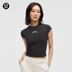 lululemon 女士棉混纺短款短袖 T 恤 *学院风丨lululemon丨LW3IX2S
