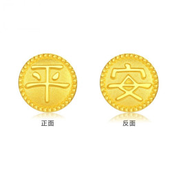 潮宏基 十二生肖黄金转运珠足金串珠不含手绳女龙年本命年 平安