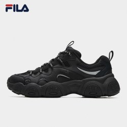 斐乐 猫爪7丨FILA老爹鞋26冬季新款复古男鞋休闲厚底黑色运动鞋