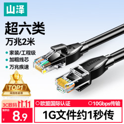 山泽 超六类网线 2米