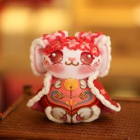 阿卡手工 大展宏图 刺绣材料包 颜色分类：大展红兔-仙女兔材料包
