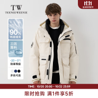 TEENIE WEENIE 小熊男装简约工装风羽绒服冬季休闲防风保暖外套 象牙白 L 175