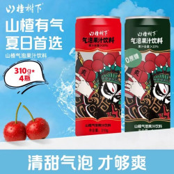 冠芳 山楂树下气泡果汁饮料 310g*4瓶