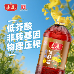 Goldeer 1981 低芥酸浓香菜籽油5L 非转基因物理压榨 食用油中秋