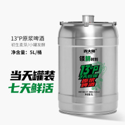 qingdashi 精酿7天原浆鲜啤酒5L桶装青岛特产 源头直发
