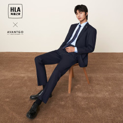 海澜之家 轻商务经典系列 藏青（净色）(01) XL 175/96B(48B) 西服套装