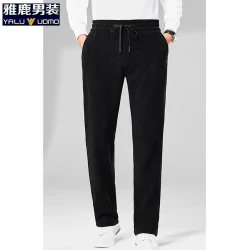 雅鹿男装 灯芯绒弹力休闲裤