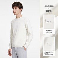 移动端：navigare 小帆船纯色圆领长袖t恤男士秋季打底衫户外运动套头衫
