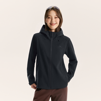 移动端：拓路者 秋季新款防泼耐磨加绒软壳衣女户外防风保暖徒步登山短外套
