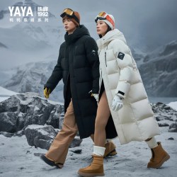 YAYA 女2026冬季新款情侣男女长款加厚外套