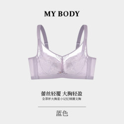 MY BODY 商场同款MYBODY新款仿抹胸蕾丝杯全罩杯大胸显小记忆钢圈文胸胸罩