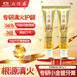 片仔癀 牙膏 牙火清专研清火护龈牙膏 臻选留兰香30g*2