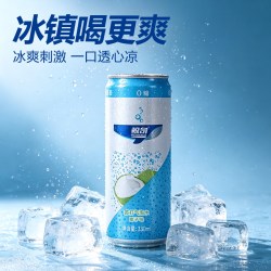 鲸奇 苏打气泡水0糖0脂0卡罐装整箱原味椰子无糖饮料调咖啡冰美式