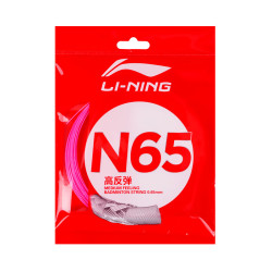李宁 羽毛球线 N65 拉线拍线网线高反弹型 N68 进攻羽线AXJR014 N65活力粉