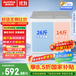 澳柯玛 大容量双缸双桶波轮 半自动洗衣机  13kg