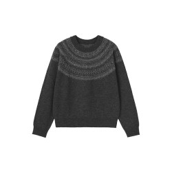 無印良品 MUJI 无印良品 MUJI 女式 使用安第斯羊毛提花编织毛衣 费尔岛女款女装