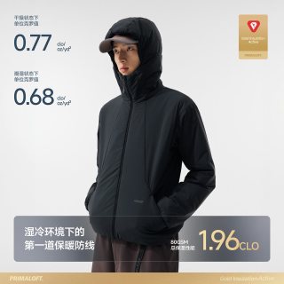白迹 金标P棉棉服 连帽保暖外套