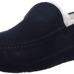 UGG 男士 Ascot 拖鞋,黑色麂皮,14