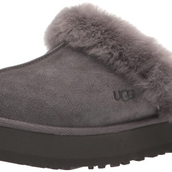 UGG 女式Disquette 拖鞋, 炭黑色, 7