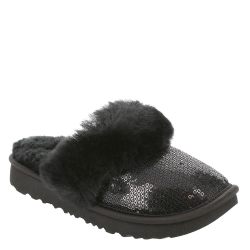 UGG 中性儿童 Cosy II 镜面球拖鞋, 黑色