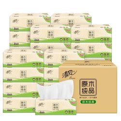 清风 抽纸原木纯品整箱餐巾纸卫生纸实惠学生宿舍家用xs码