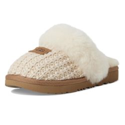 UGG 中性儿童 K Cozy II 针织拖鞋, 奶油色
