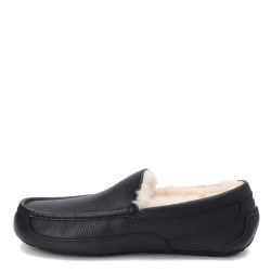 UGG 男性 Ascot 拖鞋 Black Leather 尺码10