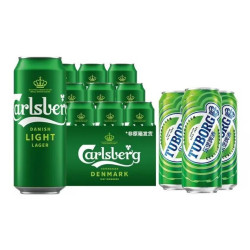 嘉士伯 特醇组合啤酒醇滑乌苏乐堡混装500ml*12罐