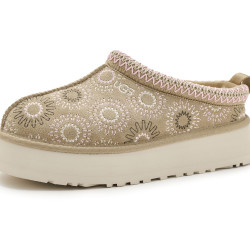 UGG 女式 Tazz Sun Stitch 拖鞋, 芥末籽