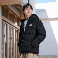 阿迪达斯 600蓬休闲保暖鸭绒 男士连帽羽绒服