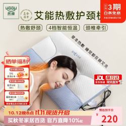 然牌 艾灸颈椎枕头 正合汉方热敷护颈枕牵引电加热艾草艾灸 晴蓝单只