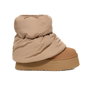 UGG 1158275 厚底双面袜筒 陶器米灰色/栗色 36 女靴