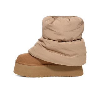 UGG 1158275 厚底双面袜筒 陶器米灰色/栗色 36 女靴