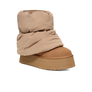 UGG 1158275 厚底双面袜筒 陶器米灰色/栗色 36 女靴