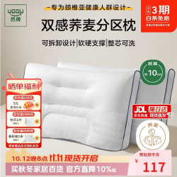 然牌 分区荞麦枕 颈椎枕枕头护颈枕荞麦皮枕头纯棉 单只装42x68cm