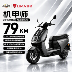 立马电动车 立马 机甲师 72V22Ah石墨烯电池 1500W电机 极地灰 电动摩托车