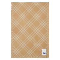 BURBERRY 宽格纹羊毛真丝围巾