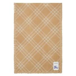 BURBERRY 宽格纹羊毛真丝围巾