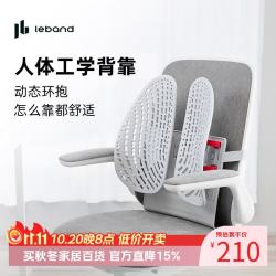 乐班 LB-YK002 人体工学靠腰垫 灰色 无布套款