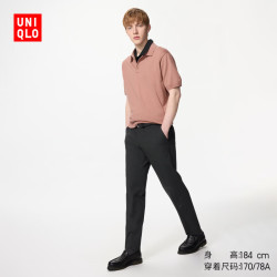 优衣库 487216 弹力 黑色 100/180/100B 男士休闲裤