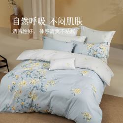 水星家纺 集团出品床上三/四件套纯棉 全棉印花套件