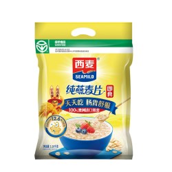 西麦 燕麦片1260g即食谷物原味冲饮营养早代餐无蔗糖大袋装纯麦片