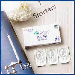 强生 ACUVUE 安视优 润眸系列 双周抛透明隐形眼镜 6片 600度
