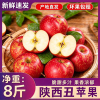 呱果客陕西丑苹果 脆甜多汁 应当季苹果 极速达 净重8斤装/果径75-80mm