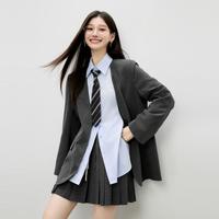 秋水伊人 西装套装女学院风2026秋新款巨好看一整套
