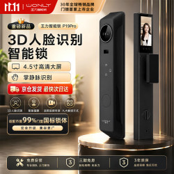 王力 智能锁掌静脉3D人脸远程电子锁指纹锁密码锁防盗门智能门锁P19Pro