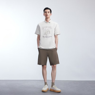 杰克琼斯 226301056 动物图案刺绣 石灰花灰 M 男士T恤